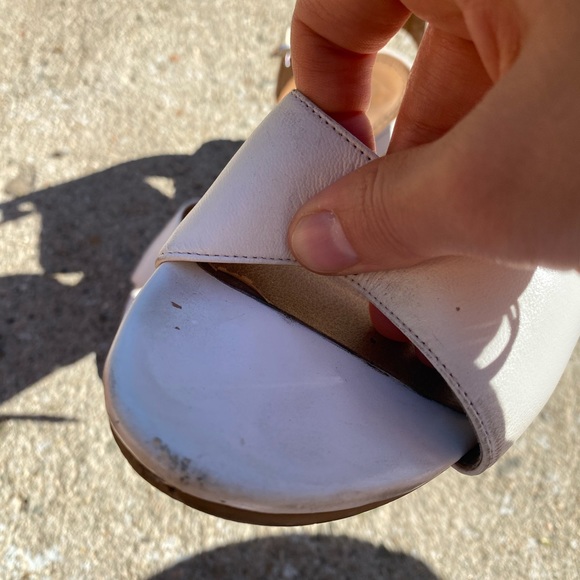 14th & Union White sandal wedge heels with strap size 8 - Picture 9 of 10